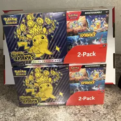 Pokemon Surging Sparks ETB + Booster Bundle Costco 2-pack Sealed x2 (Lot of 2) - Image 2