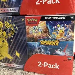 Pokemon Surging Sparks ETB + Booster Bundle Costco 2-pack Sealed x2 (Lot of 2) - Image 4