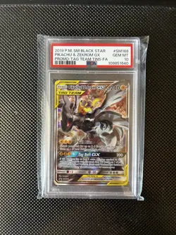 2019 POKEMON SM BLACK STAR PROMO #SM168 FULL ART/PIKACHU & ZEKROM GX PSA 10 - Image 1