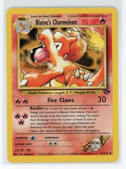 Pokemon TCG - Blaine's Charmeleon 31/132 - Gym Challenge - Uncommon - Image 1