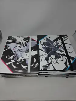 Lot Of 14 Pokemon Black Bolt & White Flare Binders 7 Of Each Set Binders Only - Image 1