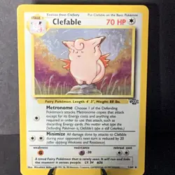 Pokemon TCG Clefable 17/64 Jungle Set Unlimited Holo Rare WOTC VTG LP - Image 1