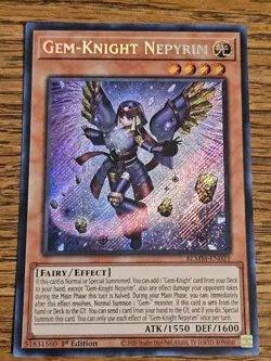 Gem-Knight Nepyrim BLMM-EN021 Yugioh TCG Card Secret Rare NM - Image 1