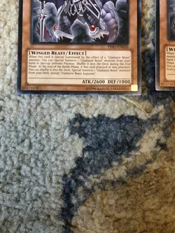 Gladiator Beast Augustus PRIO-EN030 Rare 1st Edition YuGiOh Card Mint Lot Of 2 - Image 2