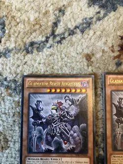 Gladiator Beast Augustus PRIO-EN030 Rare 1st Edition YuGiOh Card Mint Lot Of 2 - Image 4