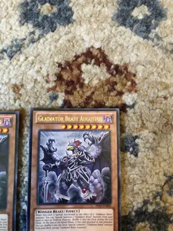 Gladiator Beast Augustus PRIO-EN030 Rare 1st Edition YuGiOh Card Mint Lot Of 2 - Image 5
