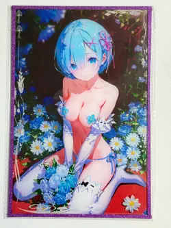 Rem Re:Zero - Waifu Goddess Trading Card - A5 Board Size CCG - Image 1