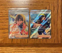 Pokemon TCG Twilight Masquerade Carmine 217/167 + Carmine 205/167 Card Set - Image 1