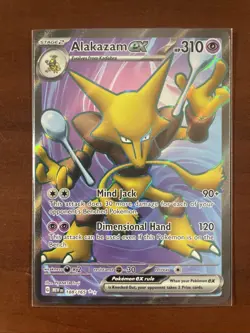 Pokemon TCG Alakazam EX 188/165 S&V 151 Ultra Rare Card NM Condition - Image 1