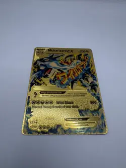 Mega M Charizard EX Gold Foil Textured Display Card NM/M - Image 3