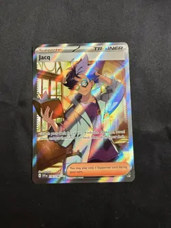 Pokemon TCG Jacq Full Art Trainer Scarlet & Violet Holo Ultra Rare Card 236/198 - Image 1