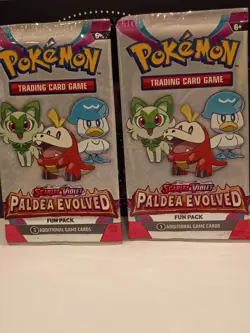 Pokemon Scarlet & Violet Paldea Evolved 3 Card Mini Pack (2 sealed packs) - Image 1