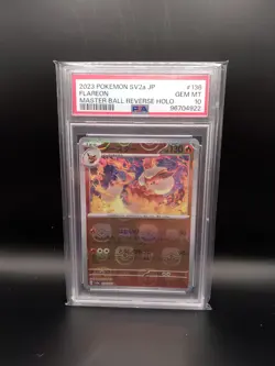 PSA 10 Flareon 136/165 Master Ball Reverse Holo 151 Pokemon Card Japanese #A36 - Image 1
