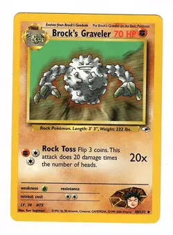 Brock's Graveler 040/132 Gym Heroes Regular (Non-Holo) Pokemon Card LP - Image 1