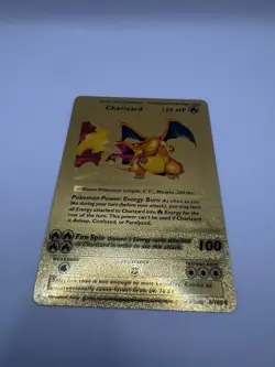 Pokemon Charizard 120HP Gold Foil Fan Art Card 4/102 Near Mint - Image 3