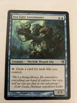 MTG Sea Gate Loremaster Light Play Condition Zendikar - Image 1