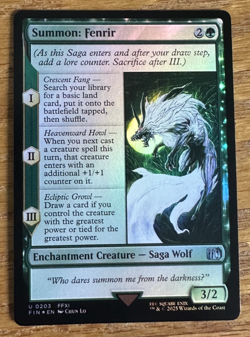 MTG Final Fantasy, Summon: Fenrir - Foil - Image 1
