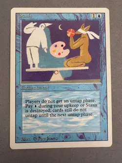 1x Stasis Revised Edition MTG Magic the Gathering LP - Image 1
