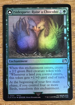 MTG Final Fantasy, Sidequest: Raise a Chocobo / Black Chocobo - Foil - Image 1