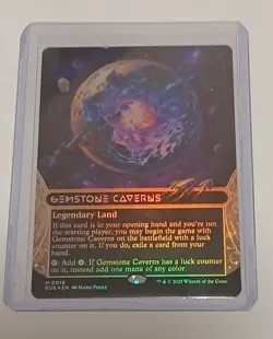 x1 Gemstone Caverns (0016) - Foil - Borderless M MTG Edge of Eternities: Stellar - Image 1