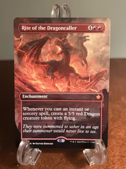 Rite of the Dragoncaller (Borderless) #331 (NM) Foundations FDN Magic MTG - Image 1