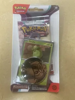 Pokemon Paldea Evolved Smoliv Card & Booster Pack Set - Image 1