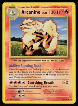 Arcanine #18/108 XY - Evolutions Rare Pokemon TCG NM Non-Holo Rare - Image 1