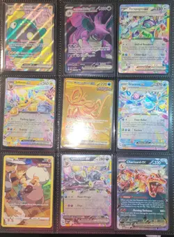 Pokemon TCG NM Modern Binder Collection 112 cards W/Prismatic poster IR Gold etc - Image 2
