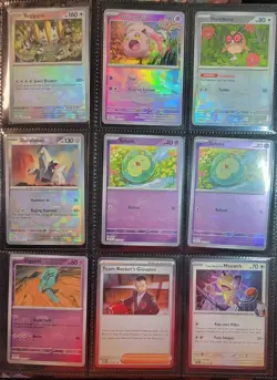 Pokemon TCG NM Modern Binder Collection 112 cards W/Prismatic poster IR Gold etc - Image 5