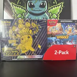 Pokemon TCG - SV: Costco Surging Sparks ETB + Booster Bundle Combo (SSP) - Image 1