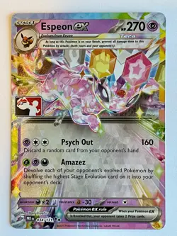 Play! Pokemon TCG Prize Pack Series 7 Prismatic Evolutions 034/131 Espeon ex - Image 1