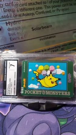 Pokemon Japanese Pocket Monsters Flying Pikachu CGC 7 NM Sealdass Series 3 - Image 1