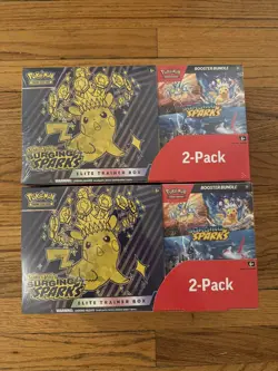 Pokemon Surging Sparks Elite Trainer Box/Booster Bundle Costco 2-Pack - Lot of 2 - Image 1