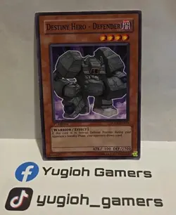 YUGIOH DESTINY HERO DEFENDER POTD 1ST EDITION COMMON LIGHT PLAYED - Image 1