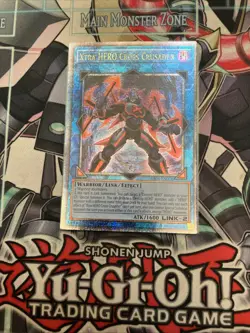 Xtra HERO Cross Crusader Quarter Century Secret Rare RA04-EN076 Yugioh - Image 1
