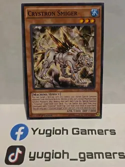 YUGIOH CRYSTRON SMIGER INOV 1ST EDITION COMMON LIGHT PLAYED - Image 1