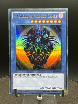 Yugioh Magician Of Black Chaos YGLD-ENC01 Ultra Rare 1st Ed - Image 1