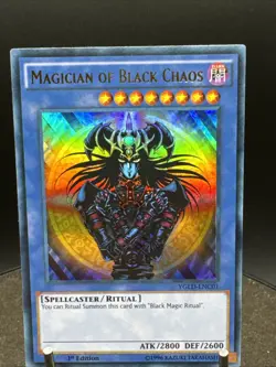 Yugioh Magician Of Black Chaos YGLD-ENC01 Ultra Rare 1st Ed - Image 3