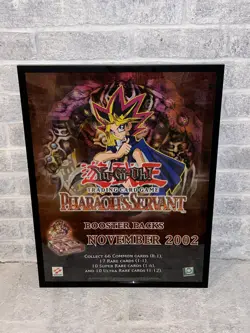 2002 Rare Yu-Gi-Oh! (Yugioh) FRAMED Pharaoh's Servant Promo Poster 18 x 24 - Image 1