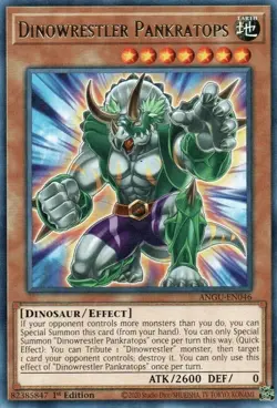Yugioh! Dinowrestler Pankratops - ANGU-EN046 - Rare - 1st Edition Near Mint, Eng - Image 1