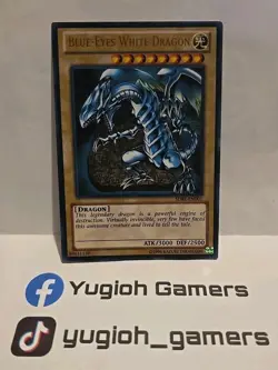 YUGIOH BLUE EYES WHITE DRAGON SDBE UNLIMITED ULTRA LIGHT PLAYED - Image 1