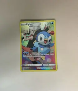 Pokemon TCG Piplup Holo Full Art Secret Rare Card Cosmic Eclipse 239/236 - Image 1