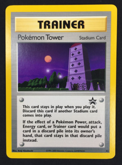 2000 Pokemon Black Star Promo Card #42 Trainer Pokemon Tower NM Unplayed - Image 2