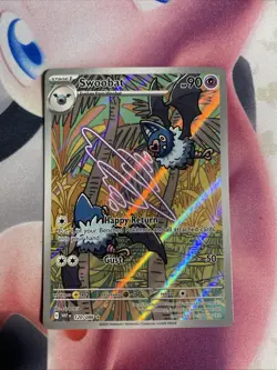 Pokemon TCG Swoobat Illustration Rare 120/086 White Flare Pokemon Card NM - Image 1