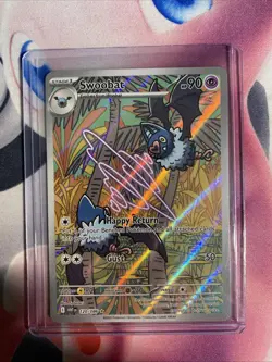 Pokemon TCG Swoobat Illustration Rare 120/086 White Flare Pokemon Card NM - Image 3