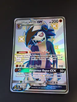 Lycanroc GX - SV66/SV94 - Pokemon Hidden Fates Sun & Moon Shiny Rare Card NM - Image 1