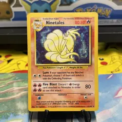 Ninetails 12/102 Holo Rare Base Set Unlimited Pokemon 1999 WOTC Vintage Card - Image 1