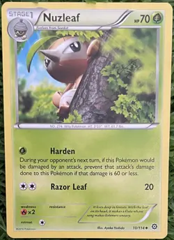 Pokemon Nuzleaf 10/114 Trading Card Steam Siege Non-Holo Uncommon NM & Free Post - Image 1