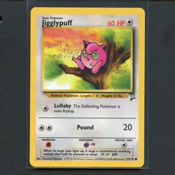 Pokemon TCG Jigglypuff 077/130 WotC Base Set 2 Regular Common Card EN-LP 2000 - Image 1