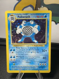 Pokemon TCG Base Set Unlimited Holo Rare Card Lot Poliwrath Hitmonchan Clefairy - Image 2